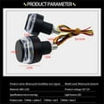 thumbnail image 3 of Universal Motorcycle Handlebar LED Turn Signal Lights 12V Amber Flashing Indicator Marker Grip Bar End Plugs for Scooter Cruiser Motorbike Accessories, 3 of 9