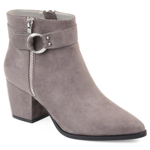 zydeco pointy toe buckle booties