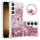thumbnail image 1 of Funda para Samsung Galaxy S24 Plus 5G con Brillo Líquido Flotante, Purpurina, Parachoques y Anillo Giratorio Soporte, 1 of 5
