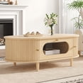 thumbnail image 1 of Noble House 39.3" Coffee Table,Walnut Finish with Drawer & Roll-Up Door,Open Storage Sofa Side Table,Wood, 1 of 18