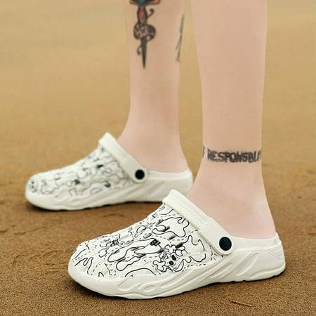 

Men′s Transparent Upper Slippers with Refreshing Release Convenient Two Wear Sandals Casual Clogs Beach Shoes