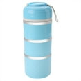 thumbnail image 2 of Thermal Lunch Box - VIFER 3 Layers Stainless Steel Thermal Lunch Box Food Storage Container Bento Box Blue/Green/Pink 1PC(Blue), 2 of 8