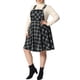 thumbnail image 4 of Overoles elegantes y chic de cuadros para mujeres de tallas grandes Agnes Orinda, faldas midi de moda 1X en negro y blanco, 4 of 6