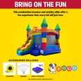 thumbnail image 3 of Pogo Crossover Inflatable Bounce House with Water Slide and Blower, Rainbow Smiley, 3 of 8