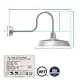 thumbnail image 2 of Cocoweb 22" Vintage LED Wall Light in Silver with Industrial Arm, 2 of 6