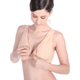 thumbnail image 1 of BIMEI Front-Closure Mastectomy Bra Pocket Bra for Silicone Breast forms 8405,Beige,42D, 1 of 7