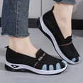 thumbnail image 6 of Hurxie Walking Shoes Women Slip on Sneakers Non Slip Work Tennis Plantar Breathable Mesh Comfortable Ladies Nursing Black, 6 of 7