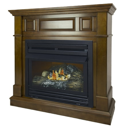 

Pleasant Hearth 42 in. Natural Gas Intermediate Freestanding Heritage Vent Free Fireplace 27 500 BTU