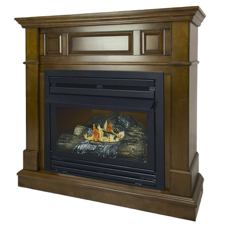 Pleasant Hearth 42 in. Natural Gas Intermediate Heritage Vent Free Fireplace System 27,500 (Best Natural Gas Fireplace)