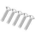 thumbnail image 4 of 100Pcs Flat Cross Screw Bolt, 304 Stainless Steel Cross Head Deep Thread Fasteners Hardware for Injection Molding Machinery, M4x16mm, 4 of 7