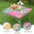 thumbnail image 4 of Colorful Floral Pattern Square Fitted Tablecloth with Elastic Edge,Square Table Cover,Washable Elastic Table Cover for Home Kitchen Party Decor 36"x36", 4 of 6