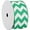 Green, variant on Grosgrain Chevron Ribbon by Threadart 7/8" - 10 Yards - Neon Green