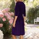 thumbnail image 2 of TaTaai Women's Spring Summer Velvet Dress Round Neck Solid Color with Zipper Fitted A Line Knee Length Stretchy Soft Casual Pullover Gift, 2 of 6