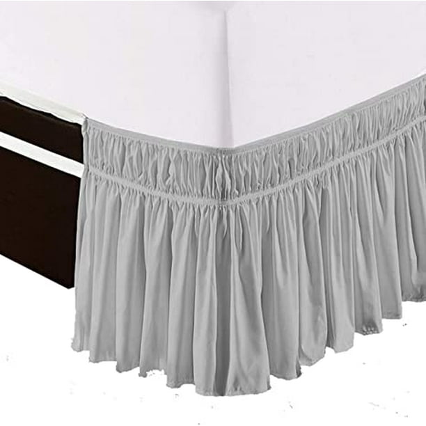Bed Skirt Queen Size Wrap Around Bed Skirt 18 Inch Depth Easy Fit