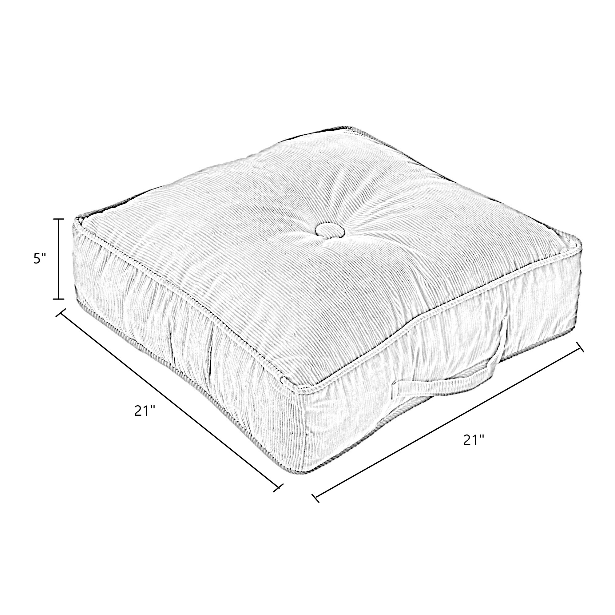 Omaha Sage Microfiber 21 in. Square Floor Pillow - image 5 of 6