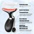 thumbnail image 5 of MINKUROW Firming Wrinkle Beauty Devicer for Facial and Neck,Double Chin Face Massager with 45 ±5℃ Heat & 3 Color Modes for Skin Care,Face Lift,Improve,Smooth and Tightening Skin（Black）, 5 of 7