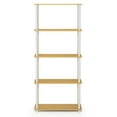thumbnail image 3 of Maklaine Turn-N-Tube Wood 5-Tier Multipurpose Shelf Display Rack - Beech/Natural, 3 of 6