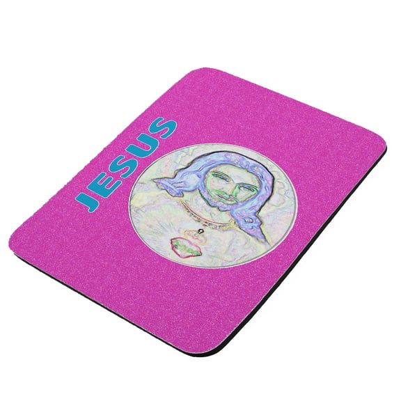 Electric Jesus Pink - KuzmarK Mousepad / Hot Pad / Trivet