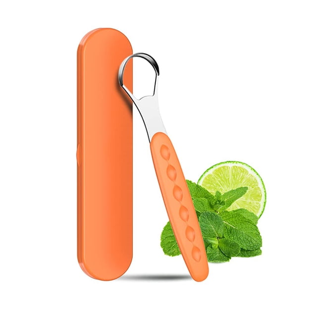 Limpiador raspador de lengua para adultos y niños, juego de cepillos de lengua de metal de grado médico para un aliento fresco dental, elimina el mal aliento en segundos