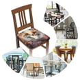 thumbnail image 7 of KLL Romantic Flower Fox Pattern Seat Covers for Dining Room Chairs,Washable Chair Seat Chair Covers Seat Protector-Six Piece, 7 of 7