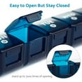 thumbnail image 4 of 2-Pack 7 Day Pill Organizer for Travel, Weekly Pill Boxes and Organizer, 14 Day XL Medication Organizer Dispenser for Fish Oils, 4 of 7