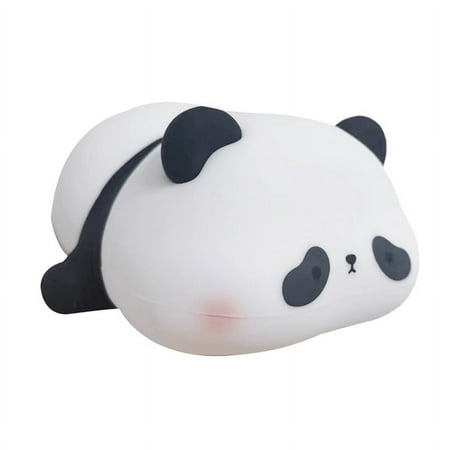 

Trjgtas Panda Night Light Food Grade Silicone Rechargeable Tap Fun Lamp for Room Adjustable Brightness Cute Stuff for Boys Girls