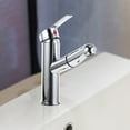 Cold and Hot Single Hole Water Faucet Basin Water Tap Sink Faucet Pull