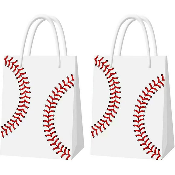 JFBUJC 12pcs Baseball Party Gift Bags For Baseball Party Supplies Birthday Decorations, Baseball Paper Gift Bag