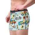 thumbnail image 2 of Balery Cartoon Car Racing Calzoncillos bóxer para hombre, ropa interior de algodón suave y transpirable con cinturilla de nailon-Small, 2 of 5