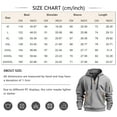 thumbnail image 2 of Huankd Men's Quarter Zip Pullover Tactical Hoodies Long Sleeve Vintage Workout Hiking Sweatshirts Black 4XL, 2 of 3