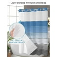 thumbnail image 4 of No Hook Cloth Fabric Shower Curtain with Snap in Liner, Blue Gray Waterproof Shower Curtains Set with See Through Top Window, Vintage Farmhouse Gradient Wooden Grain Art Bath Curtains Shower 66"x72", 4 of 6