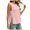 Pink, variant on Womens Summer Shirts Casual Crew Neck Side Tie Tank Top Flowy Peplum Camisole for Daily Vacation White S