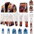 thumbnail image 3 of RKSTN Tuxedo Suits for Men 2PC Lapel Single Breasted Button Printed Dress Suit Sets Men's Turndown Regular Fits Floral Print Blazers and Pant 2 Piece Set Wedding Business Performance Prom Dress Set, 3 of 9