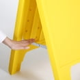 thumbnail image 6 of M&T Displays Mini Street SignPro Board, Yellow 24.80x19.76 Inch Weatherproof Sandwich Board A-Frame Sidewalk Curb Sign Holder Folding Double Sided Portable Advertising Display for Restaurant Cafe, 6 of 8