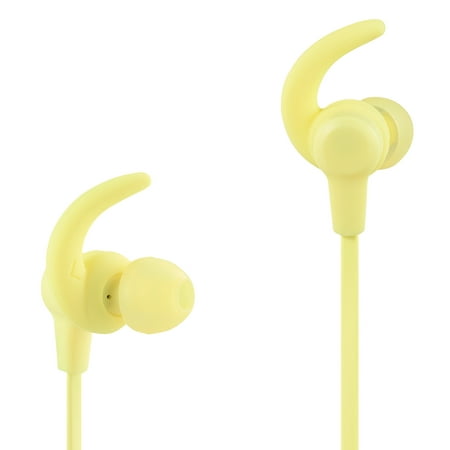 onn. Wireless Earphones-7 hours playtime, Yellow
