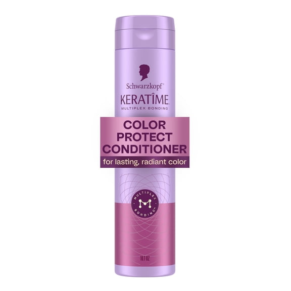 Schwarzkopf KERATIME Color Protect Conditioner for Color-Treated Hair, 10.1 fl oz