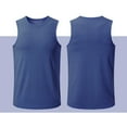 thumbnail image 4 of Blczomt Tank Sleeveless Shirts for Men Summer Lightweight Tops Blue Quick Dry Breathable Crew Neck Men Tops, 4 of 9