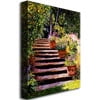 thumbnail image 2 of Trademark Art "Pink Faisies Wooden Steps" Canvas Wall Art by David Lloyd Glover, 2 of 3