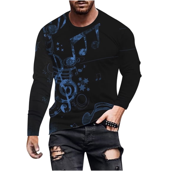 Birdeem New Fashion Casual Men's Long Sleeve T - Shirt Christmas Printed Sport T - Shirt Long Sleeve Long Sleeve Round-Neck Blouses & Shirts