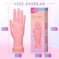 thumbnail image 2 of Buqikma Mano de práctica de uñas para uñas acrílicas, mano de maniquí para práctica de uñas, mano falsa flexible para manicura, mano de práctica de uñas, 1 pieza, 2 of 5