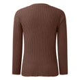 thumbnail image 2 of Vedolay Womens Long Sleeve Tops Women's Ribbed Knit Long Lantern Sleeves Crewneck Casual Slim Fit Pullover Sweater,Coffee L, 2 of 4