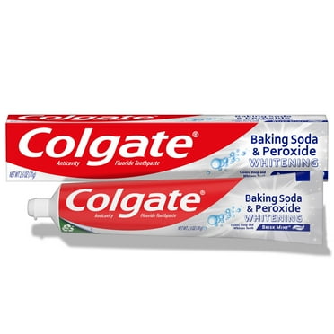 Colgate Baking Soda and Peroxide Whitening Toothpaste, Brisk Mint, 6 oz Tube
