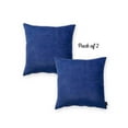 thumbnail image 2 of Honey Set of 2 Decorative Throw Pillow Cover Solid Color 20" x 20" Navy Blue Square Pillowcase for Couch, Bedding, 2 of 4