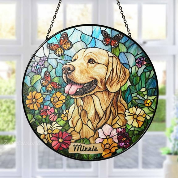 LV Gifts Virgin Mary Glass Suncatcher, Stained Glass Religious Window Hanging, Holy Mother Sun Catcher, Catholic Home Decor, Gift For Believers