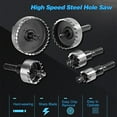 thumbnail image 3 of FlyFlise High Speed Steel Hole Saw Heavy-duty Hole Cutter Compatible, 3 of 8