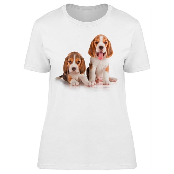 Cute Beagle Puppies Relaxing T-Shirt Women -Image by Shutterstock, Female XX-Large