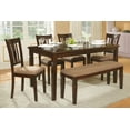 thumbnail image 5 of CoSoTower Transitional Style Dining Furniture 1pc Bench Wooden Frame Espresso Finish Fabric Upholstered Seat, 5 of 5