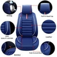 thumbnail image 5 of Tuqiang Car Seat Covers Leather for Cadillac for Escalade 1999-2000 Water Resistant Car Seat Covers 5-Seater Complete with Premium Packaging Blue, 5 of 8