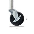 thumbnail image 6 of Honey-Can-Do Black/Chrome Shelving Unit Casters, 4-Pack, 6 of 6