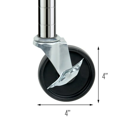 Honey Can Do 4" Casters with 2 Locking Wheels (Pack of 4)